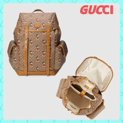 GUCCI GG Supreme 2020 SS Monogram Casual Style Unisex Canvas Collaboration A4 2WAY 