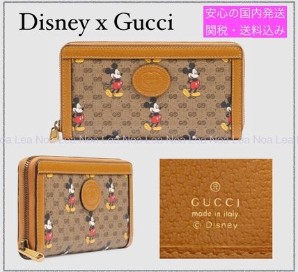 GUCCI 2020 SS Collaboration Leather Logo Long Wallets 602532 HWUBM 8559 
