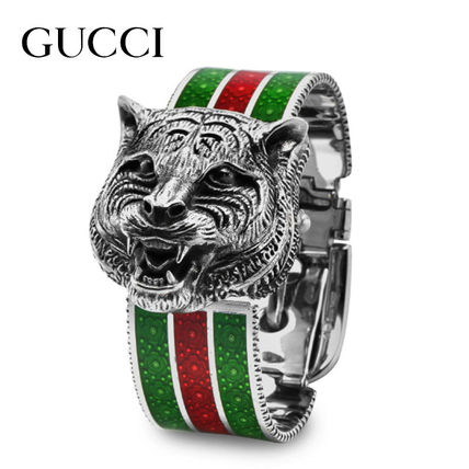 GUCCI Casual Style Square Quartz Watches Silver Elegant Style YA146402 