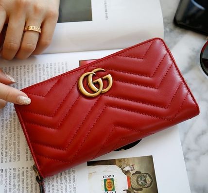 GUCCI GG Marmont 2018 19AW Chain Wallet Logo Long Wallets 