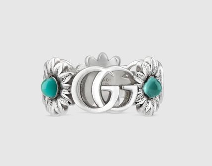 GUCCI Flower Silver Rings 