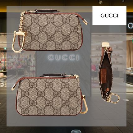 GUCCI GG Supreme Canvas Logo KeychainsBag Charms 