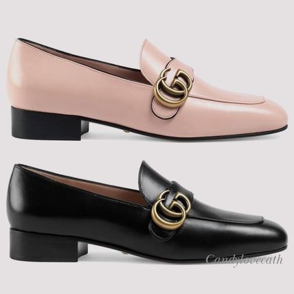 GUCCI 2020 SS Leather Loafer With Double?G 602496 C9D00 1000 602496 C9D00 5909 