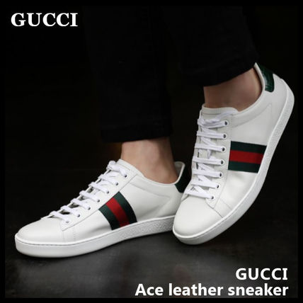 GUCCI Ace 2020 SS Casual Style Street Style Leather Elegant Style 
