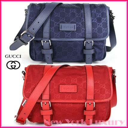 GUCCI Monogram Casual Style Unisex Nylon Office Style Crossbody 510335 