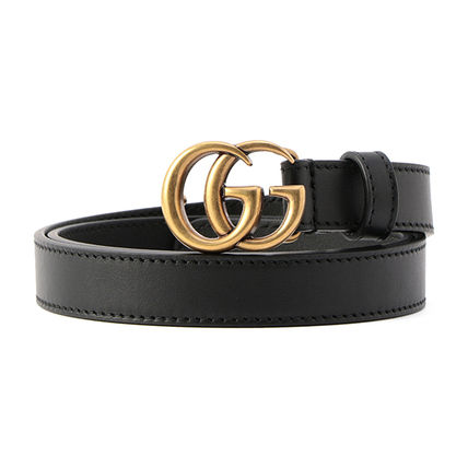 GUCCI Leather Belt With Double G Buckle 409417 AP00T 1000 