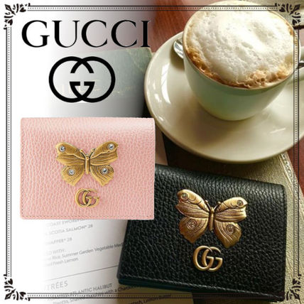 GUCCI 2020 SS Studded Plain Other Animal Patterns Leather Folding Wallet 