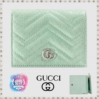 GUCCI GG Marmont 2020 21AW Gg Marmont Python Card Case Wallet 466492L2DLP3926 