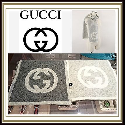 GUCCI Unisex Plain Logo Shoulder Bags 