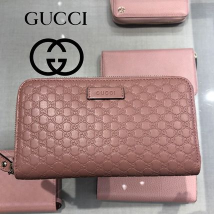 GUCCI Leather Long Wallet Logo Accessories 449391 