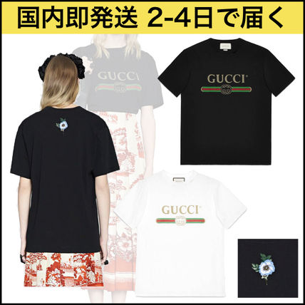 GUCCI 2020 SS Crew Neck Cotton Short Sleeves Oversized Logo T Shirts 
