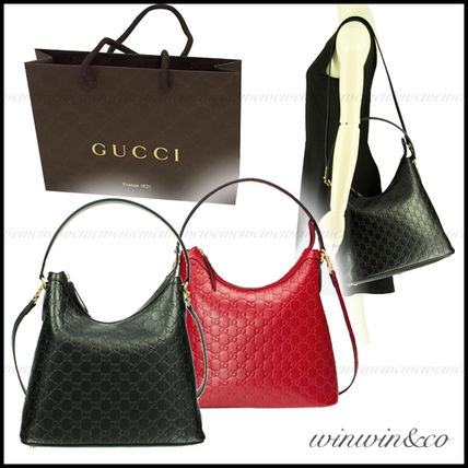 GUCCI A4 2WAY Leather Elegant Style Handbags 
