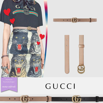 GUCCI 2017 18AW Casual Style Unisex Blended Fabrics Plain Leather 