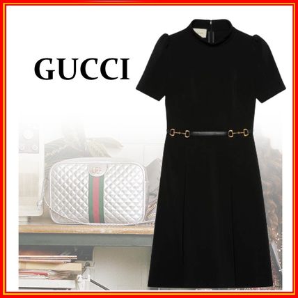 GUCCI Viscose Dress With Horsebit 