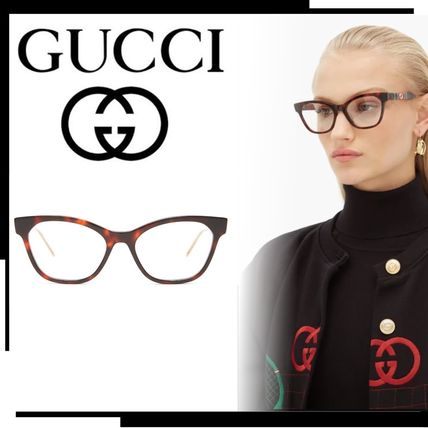 GUCCI Unisex Blended Fabrics Street Style Round Oversized Bridal 
