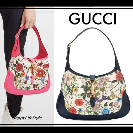 GUCCI 2019 SS Flower Patterns Canvas Blended Fabrics Elegant Style 