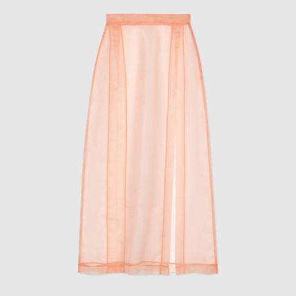 GUCCI Arli 2020 SS Pencil Skirts Silk Plain Medium Party Style Elegant Style 