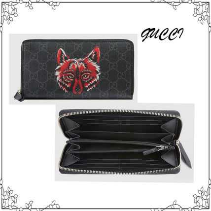GUCCI GG Supreme 2019 SS Monogram Unisex Canvas Other Animal Patterns Long Wallet 45127391MAN9789 