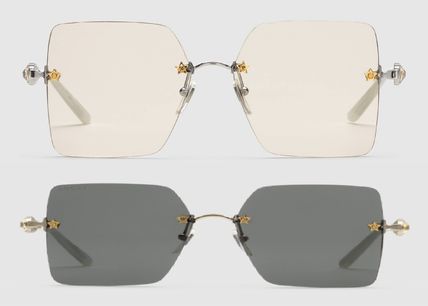 GUCCI GG Marmont 2020 Cruise Square Metallic Sunglasses 