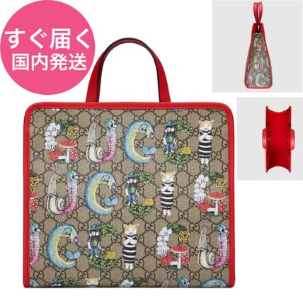 GUCCI 2020 SS Canvas Collaboration Other Animal Patterns Totes 
