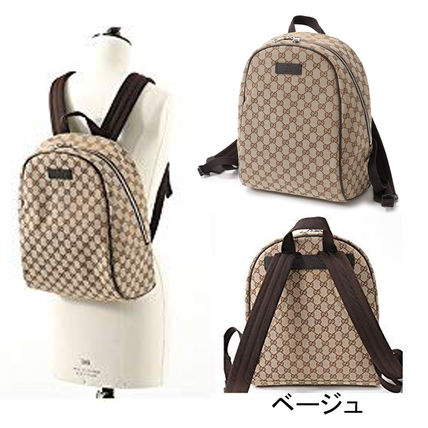 GUCCI 2019 20AW Canvas A4 Logo Backpacks 