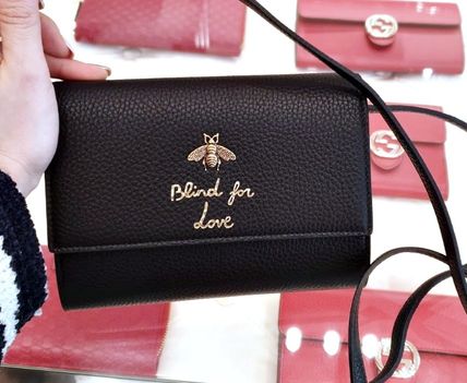 GUCCI 2WAY Plain Leather Elegant Style Shoulder Bags 