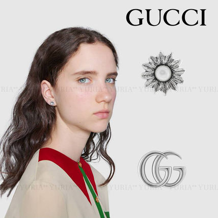 GUCCI Casual Style Silver Elegant Style Earrings 