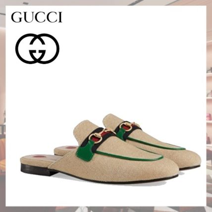 GUCCI Princetown 2019 20AW Casual Style Party Style Elegant Style Logo Slip On Shoes
