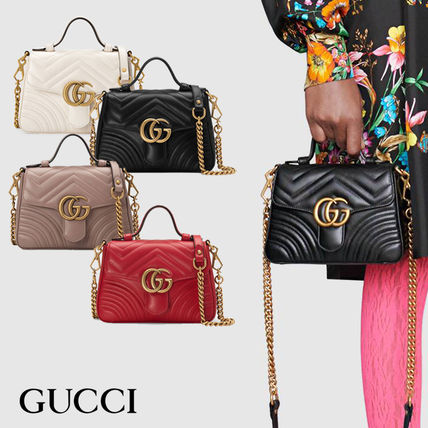 GUCCI GG Marmont Leather Shoulder Bags 
