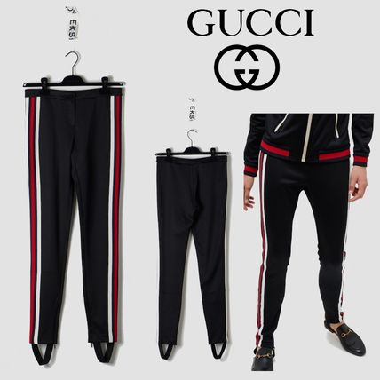 GUCCI 2020 SS Stripes Casual Style Cotton Long Skinny Pants 