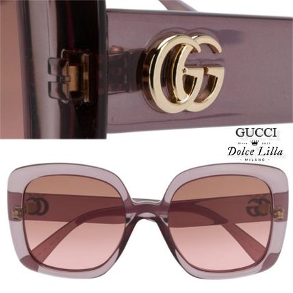 GUCCI 2020 21AW Square Sunglasses With Web