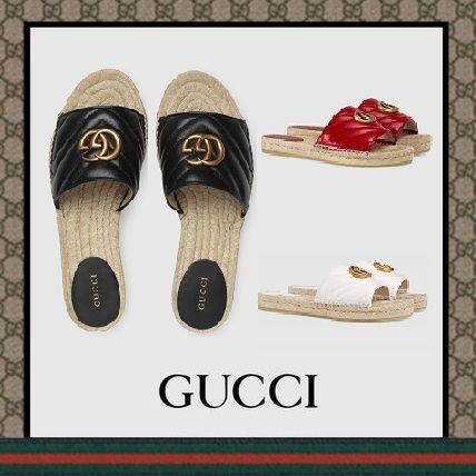 GUCCI Leather Espadrille Sandal 573028 