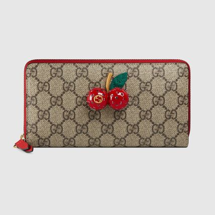 GUCCI Canvas Blended Fabrics Leather Long Wallet Long Wallets 476049K9GXT 