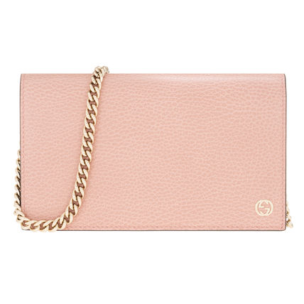 GUCCI Calfskin Plain Chain Wallet Long Wallets 466506 CA00G 5806 