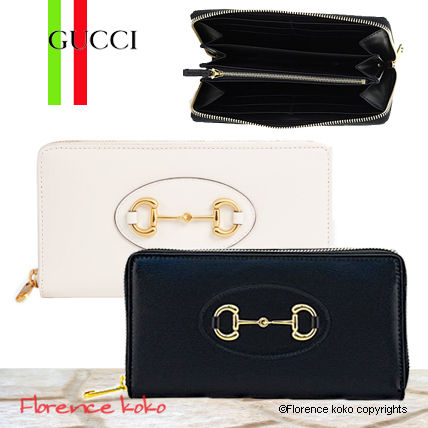 GUCCI 1955 Horsebit 2020 Cruise Calfskin Plain Long Wallets