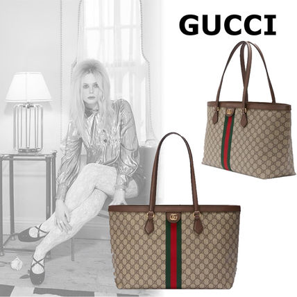 GUCCI Ophidia Monogram Casual Style A4 Office Style Elegant Style Logo 