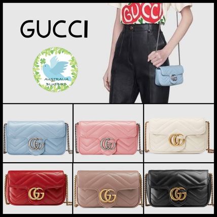 GUCCI GG Marmont 2020 21AW Casual Style Blended Fabrics Chain Plain Party Style 