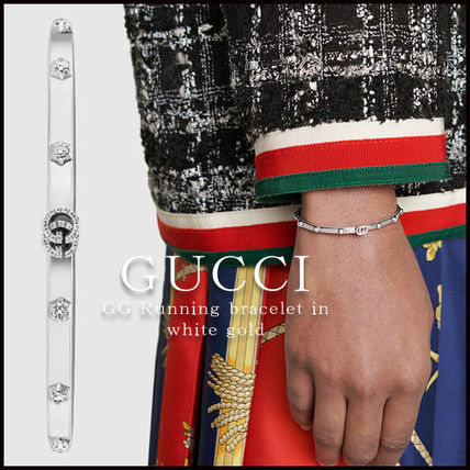 GUCCI 2020 SS Gg Running Bracelet In White Gold 554573 J8540 9066 