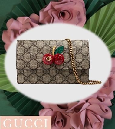 GUCCI GG Supreme 2020 Cruise Gg Supreme Mini Bag With Cherries 481291 K9GXT 8694 