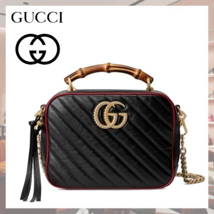 GUCCI GG Marmont 2020 Cruise Gg Marmont Small Shoulder Bag With Bamboo 602270 0OLFX 8277 