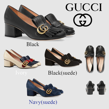 GUCCI 2019 SS Leather Mid Heel Pump 408208 