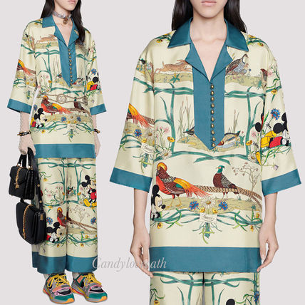 GUCCI 2020 SS Disney X Gucci Silk Shirt 596712 ZADOO 9683 