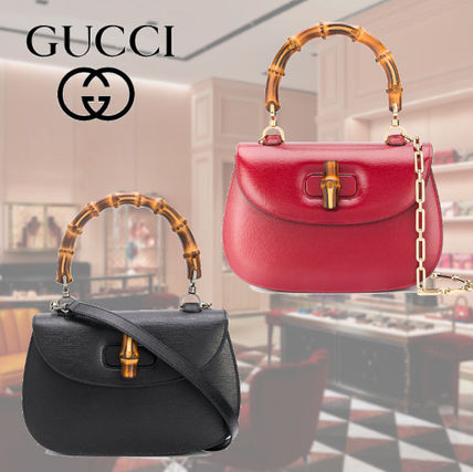 GUCCI 2020 SS Casual Style Blended Fabrics Leather Office Style 5173371DB0G 