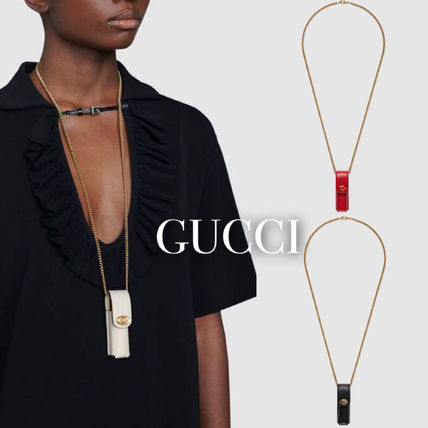 GUCCI 2020 SS Leather Elegant Style Logo Accessories 