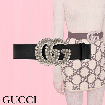 GUCCI Casual Style Plain Leather Elegant Style Belts 582100 AP0IN 1081 