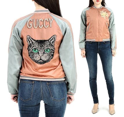 GUCCI 2018 19AW Other Animal Patterns With Jewels Logo Jackets 