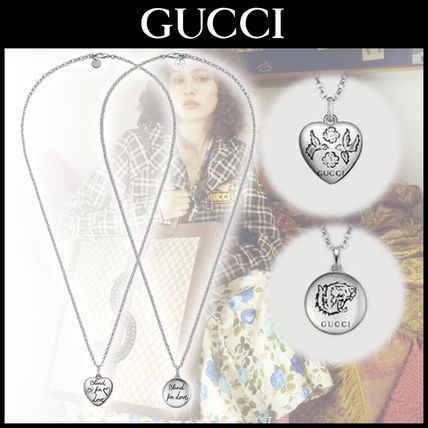 GUCCI 2018 19AW "Blind For Love" Necklace In Silver