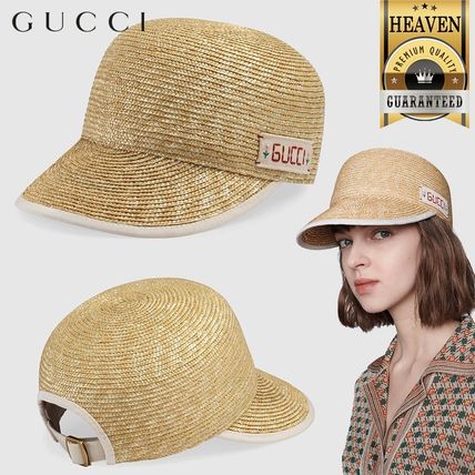 GUCCI 2020 SS Straw Baseball Hat 628548 3HK63 9278 