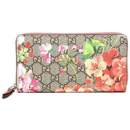 GUCCI Flower Patterns Long Wallet Logo Long Wallets 