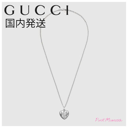 GUCCI 2019 20AW "Blind For Love" Necklace In Silver 455542 J8400 0701 